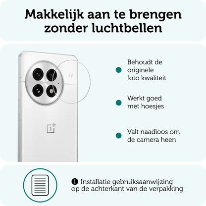 Forterra OnePlus 13 Camera Screenprotector Gehard Glas