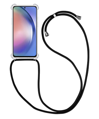Forterra Samsung A54 Hoesje met Koord Backcover Shockproof - Transparant
