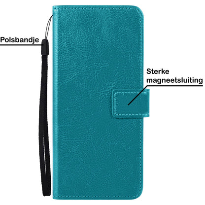 Forterra Samsung S22 Plus Hoesje Bookcase Cover met Kaarthouder - Turquoise