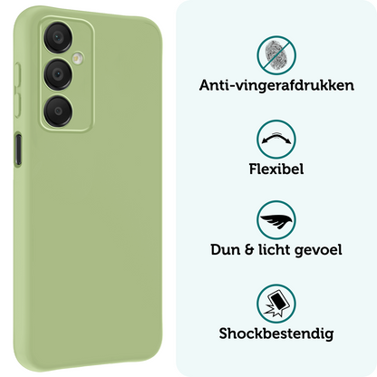 Forterra Samsung A16 Hoesje Siliconen Backcover Lichtgewicht - Groen