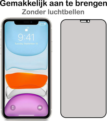 Forterra iPhone Xs Screenprotector Gehard Glas - Privacy