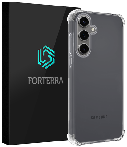 Forterra Samsung S24 FE Hoesje Shockproof Backcover Siliconen - Transparant