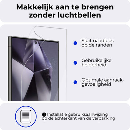 Forterra Samsung S24 Ultra Screenprotector Soft TPU - Full Screen