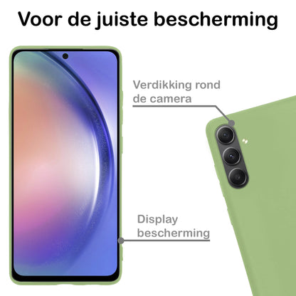 Forterra Samsung A54 Hoesje Siliconen Backcover Lichtgewicht - Groen