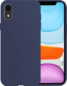 Forterra iPhone XR Hoesje Siliconen Backcover Lichtgewicht - Donkerblauw
