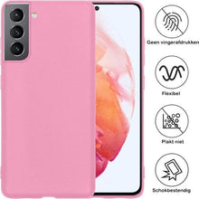 Forterra Samsung S21 Hoesje Siliconen Backcover Lichtgewicht - Lichtroze
