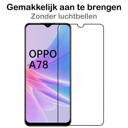 Forterra OPPO A78 5G Screenprotector Gehard Glas - Full Screen