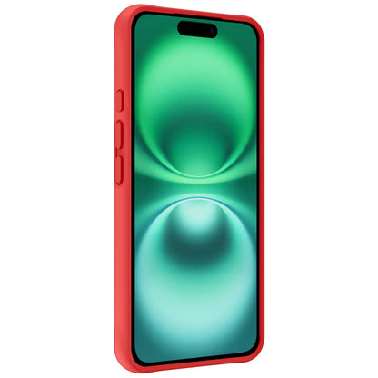 Forterra iPhone 16 Hoesje Siliconen Backcover Lichtgewicht - Rood