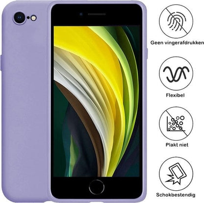 Forterra iPhone 7 Hoesje Siliconen Backcover Lichtgewicht - Lila
