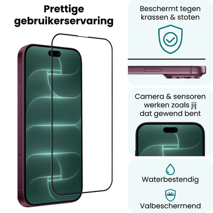 Forterra iPhone 18 Pro Max Screenprotector Gehard Glas - Full Screen