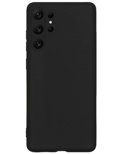 Forterra Samsung S23 Ultra Hoesje Siliconen Backcover Lichtgewicht - Zwart