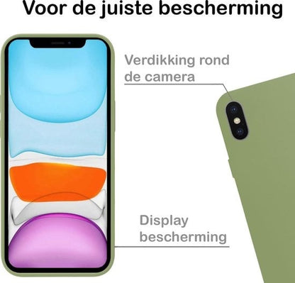 Forterra iPhone X Hoesje Siliconen Backcover Lichtgewicht - Groen