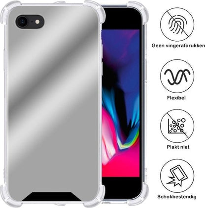 Forterra iPhone 8 Hoesje Shockproof Backcover Siliconen - Zilver