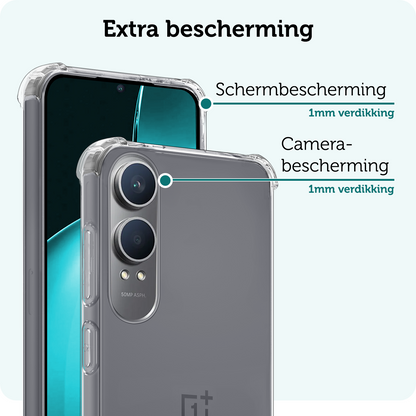 Forterra OnePlus Nord CE 4 Lite Hoesje Shockproof Backcover Siliconen - Transparant
