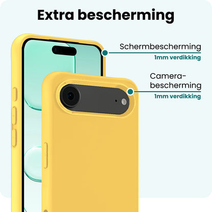 Forterra iPhone Air Hoesje Siliconen Backcover Lichtgewicht - Geel