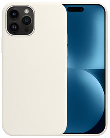 Forterra iPhone 15 Pro Hoesje Siliconen Backcover Lichtgewicht - Wit