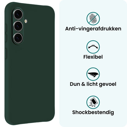 Forterra Samsung S26 Plus Hoesje Siliconen Backcover Lichtgewicht - Donkergroen