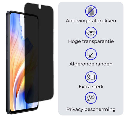 Forterra OPPO A98 Screenprotector Gehard Glas - Privacy