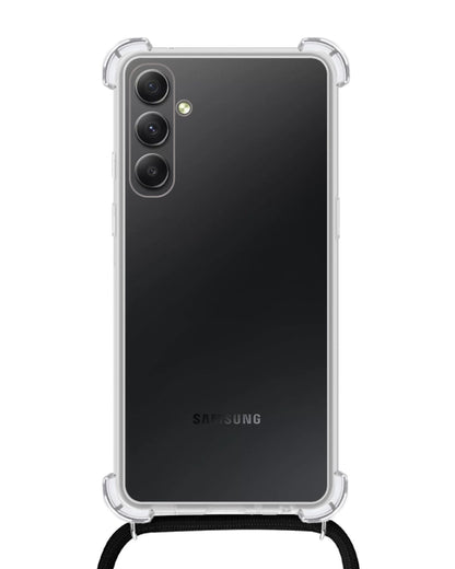 Forterra Samsung A54 Hoesje met Koord Backcover Shockproof - Transparant
