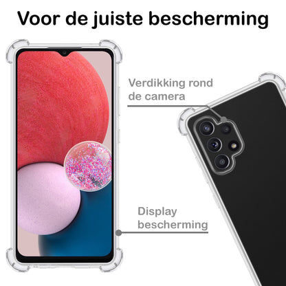 Forterra Samsung A13 4G Hoesje Shockproof Backcover Siliconen - Transparant