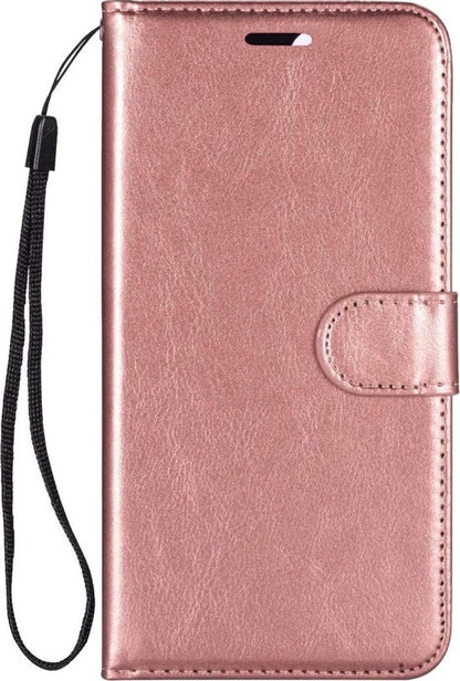 Forterra iPhone 12 Pro Max Hoesje Bookcase Cover met Kaarthouder - Rosé goud