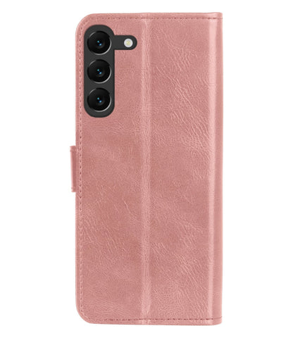 Forterra Samsung S23 Hoesje Bookcase Cover met Kaarthouder - Rosé goud
