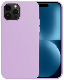 Forterra iPhone 15 Pro Hoesje Siliconen Backcover Lichtgewicht - Lila
