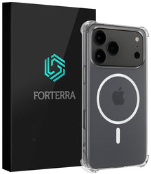 Forterra iPhone 17 Pro Max Hoesje Geschikt voor Magsafe Backcover Shockproof - Transparant