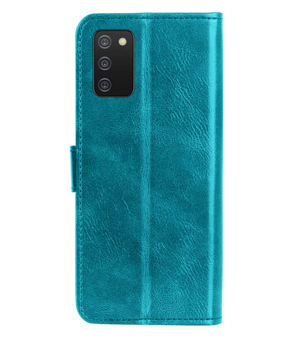Forterra Samsung A03s Hoesje Bookcase Cover met Kaarthouder - Turquoise
