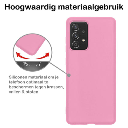 Forterra Samsung A23 Hoesje Siliconen Backcover Lichtgewicht - Lichtroze