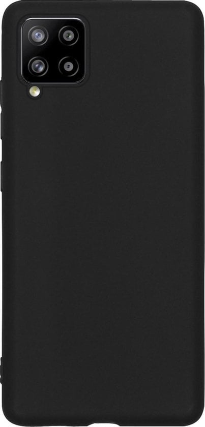 Forterra Samsung A12 Hoesje Siliconen Backcover Lichtgewicht - Zwart