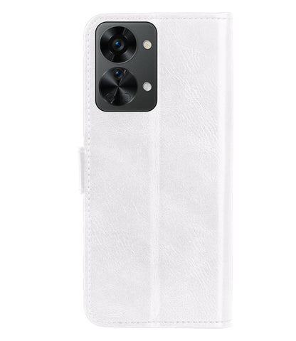 Forterra OnePlus Nord 2T Hoesje Bookcase Cover met Kaarthouder - Wit