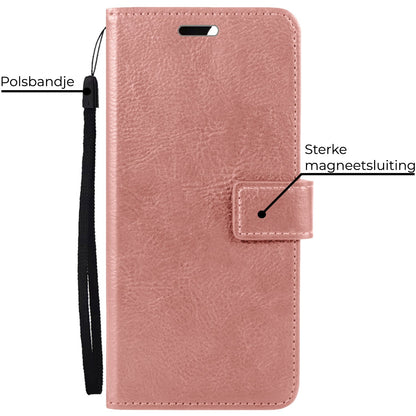 Forterra OnePlus Nord 3 Hoesje Bookcase Cover met Kaarthouder - Rosé goud