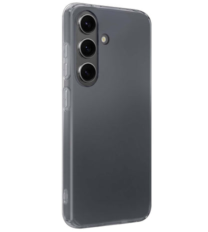 Forterra Samsung S24 Hoesje Siliconen Backcover Lichtgewicht - Transparant