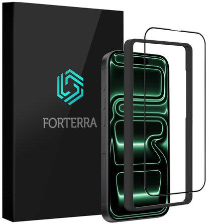 Forterra iPhone 17 Pro Screenprotector Gehard Glas met Installatieframe