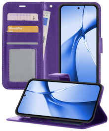 Forterra OnePlus Nord CE 4 Hoesje Bookcase Cover met Kaarthouder - Paars