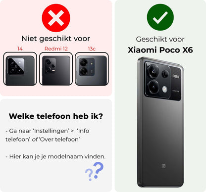 Forterra Xiaomi Poco X6 Hoesje Shockproof Backcover Siliconen - Transparant