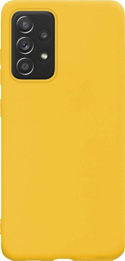 Forterra Samsung A72 Hoesje Siliconen Backcover Lichtgewicht - Geel