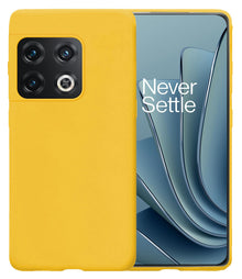 Forterra OnePlus 10 Pro Hoesje Siliconen Backcover Lichtgewicht - Geel
