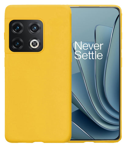 Forterra OnePlus 10 Pro Hoesje Siliconen Backcover Lichtgewicht - Geel