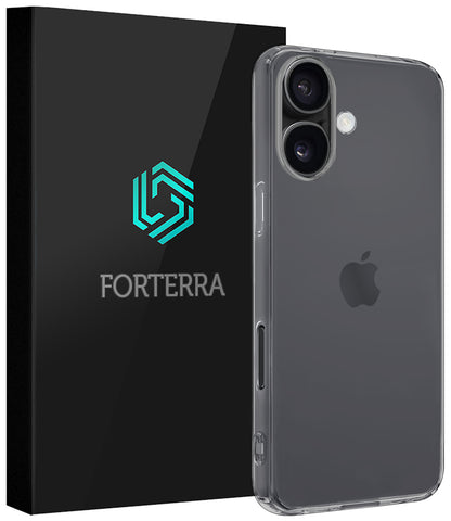 Forterra iPhone 16 Plus Hoesje Siliconen Backcover Lichtgewicht - Transparant