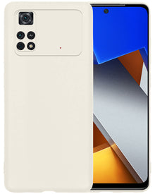 Forterra Xiaomi Poco X4 Pro 5G Hoesje Siliconen Backcover Lichtgewicht - Wit