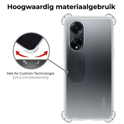 Forterra OPPO A98 Hoesje Shockproof Backcover Siliconen - Transparant