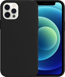Forterra iPhone 12 Pro Max Hoesje Siliconen Backcover Lichtgewicht - Zwart