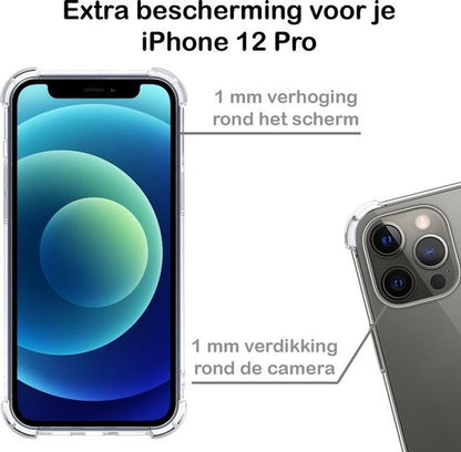 Forterra iPhone 12 Pro Max Hoesje Shockproof Backcover Siliconen - Transparant
