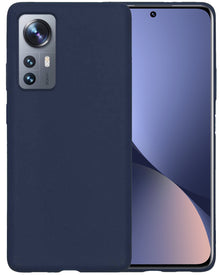 Forterra Xiaomi 12 Pro Hoesje Siliconen Backcover Lichtgewicht - Donkerblauw