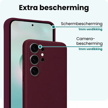 Forterra Samsung S26 Ultra Hoesje Siliconen Backcover Lichtgewicht - Aubergine