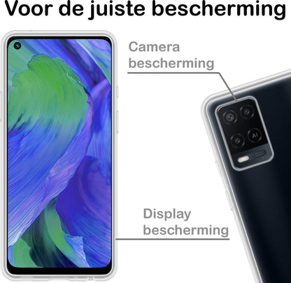 Forterra OPPO A54 Hoesje Siliconen Backcover Lichtgewicht - Transparant