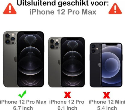 Forterra iPhone 12 Pro Max Screenprotector Gehard Glas - Privacy