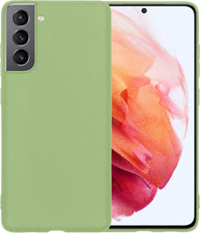 Forterra Samsung S21 Plus Hoesje Siliconen Backcover Lichtgewicht - Groen